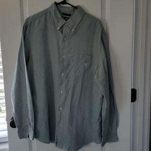 Chaps mens xl button down shirt heathered green